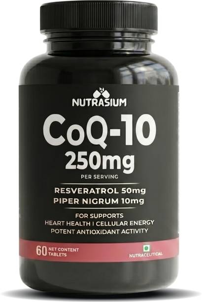 NUTRASIUM CoQ10 Co-enzyme 250mg with Resveratrol & Piperine | Heart & Vascular Health