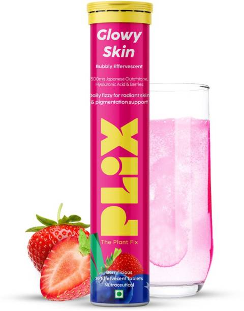 The Plant Fix Plix Glutathione Skin Glow Effervescent Tablet 500mg for Clear & Youthful Skin