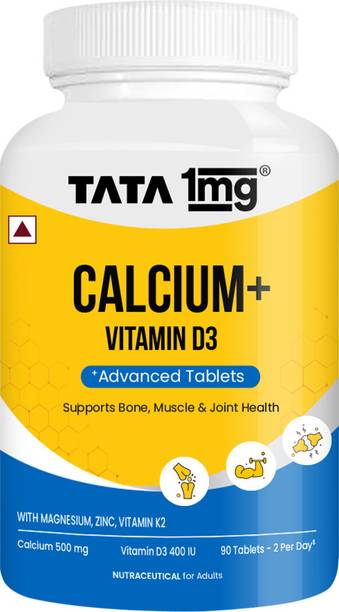 TATA 1mg Calcium + D3 Tablet for better absorption Of Calcium, Joint Health & Immunity
