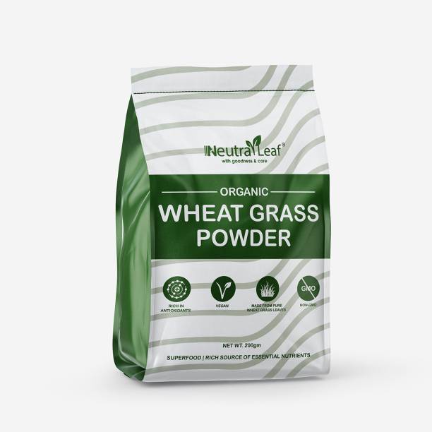 Neutraleaf 100% Organic Wheat Grass Powder | Antioxidant, Energy, Detox & Immunity Booster