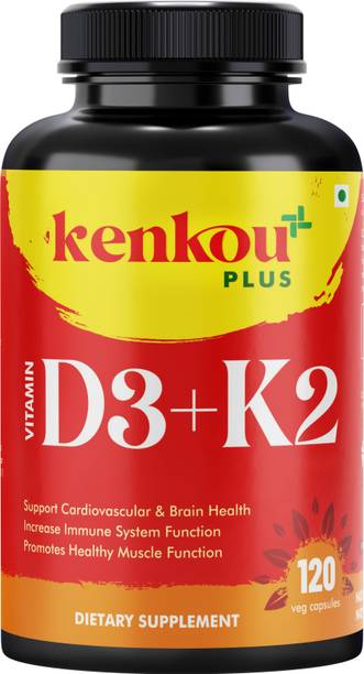 KENKOU Vitamin D3 + K2 capsules Vitamin K2-7 to Support Bone & Heart Health