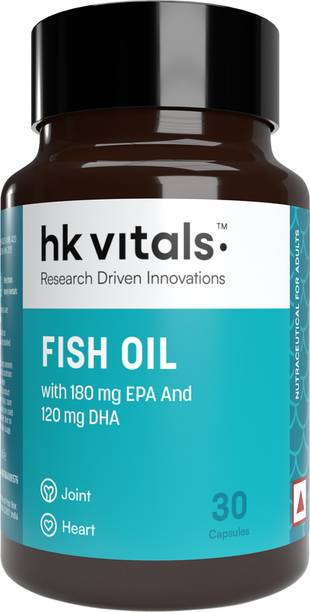 hk vitals Fish Oil | 1000mg Omega 3 with 180mg EPA & 120mg DHA