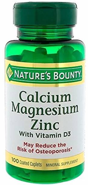 Nature's Bounty Calcium Magnesium Zinc, Caplets, 100 caplets