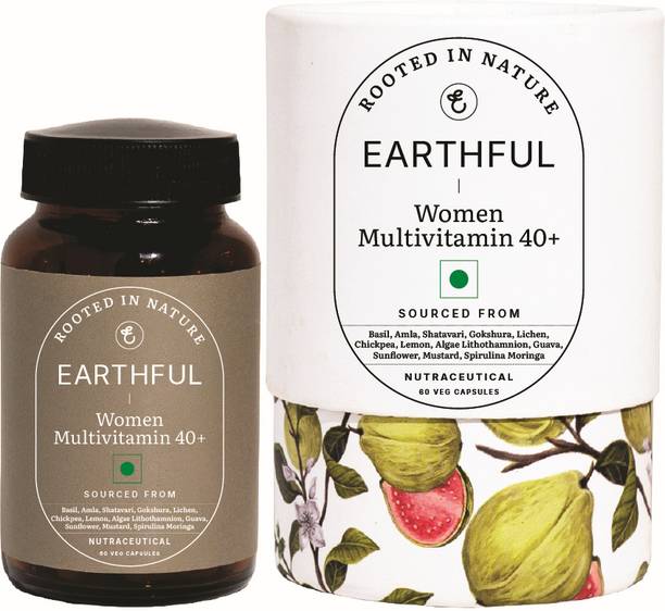 EARTHFUL 100% Plant Based Multivitamin For Women for Bone Health, Menopause, Hair, Skin