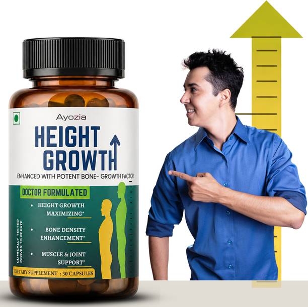 Ayozia Height Growth Plus with Calcium Vitamin D3 & Zinc for Bone Support