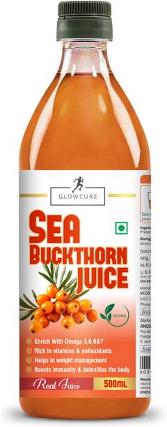 GLOWCURE Sea Buckthorn | Pure Himalayan Berry Juice | Rich In Omega 3,6,7,9 & Vitamin C 500 ml