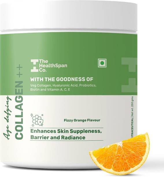 The Healthspan Co. Veg Collagen Supplements for Women & Men 250gm|Skin, Hair, Nails, Bones & Joints