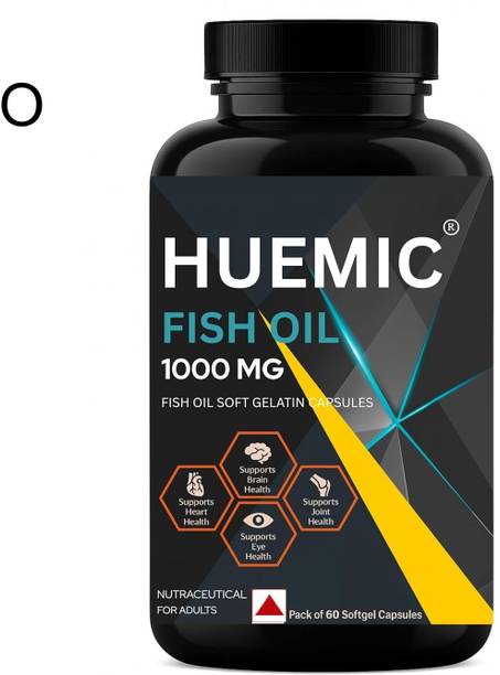 HUEMIC Fish Oil Capsules for Hearth and Bone Health 1000mg 6