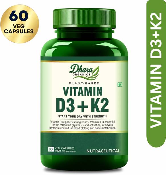 Dhara Organics Vitamin D3 + K2 Capsules