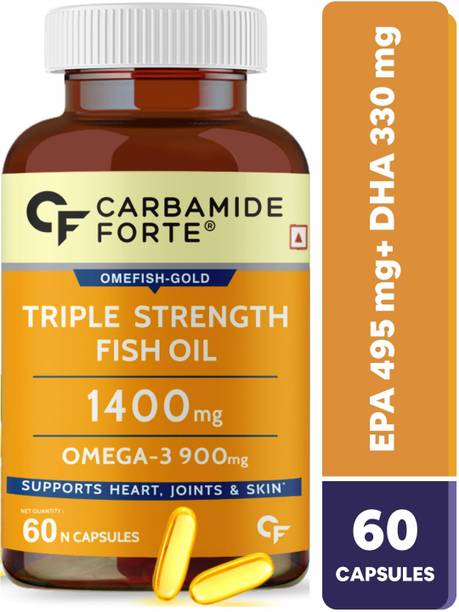 CARBAMIDE FORTE Fish Oil Omega 3 Capsules Triple Strength 1400Mg Fish Oil Capsules