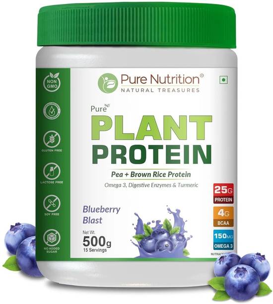 Pure Nutrition Plant Protein Powder for Men With Pea & Brown Rice Protein