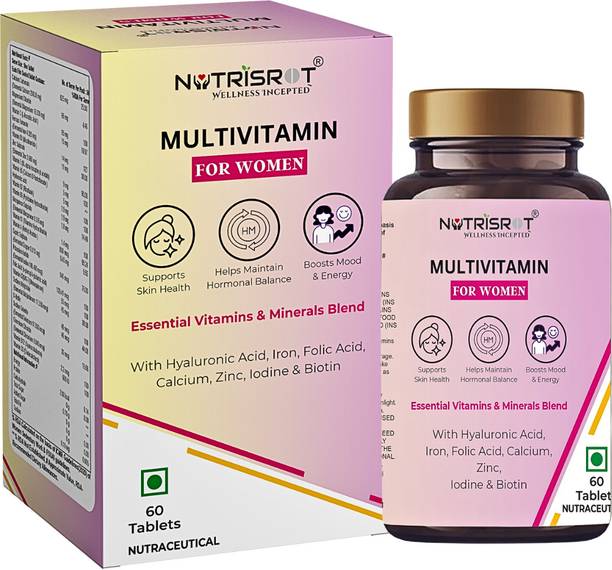 Nutrisrot Multivitamin for Women with Hyaluronic Acid | Skin Glow, Energy, Mood & Immunity