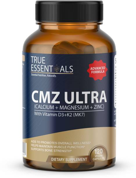 TRUE ESSENTIALS CMZ Ultra | Calcium Citrate Malate, Magnesium, Zinc with Vitamin D3, K2