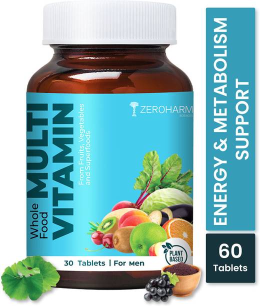 ZEROHARM Multivitamin Men with 25 Vitamins & Minerals for Daily Energy, Immunity, Stamina