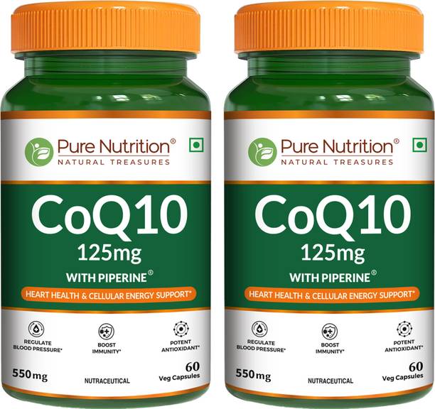 Pure Nutrition Bio COQ-10 (A Bio Enhanced Cellular Energy Capsules -60 Pack Of 2