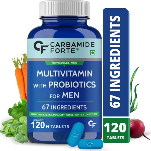 CARBAMIDE FORTE Multivitamin Tablets for Men with Minerals, Vitamins & Probiotics Supplement