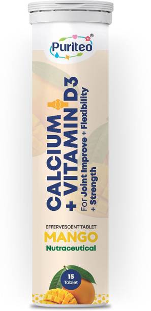 puriteo CALCIUM + VITAMIN D3 EFFERVESCENT /MANGO