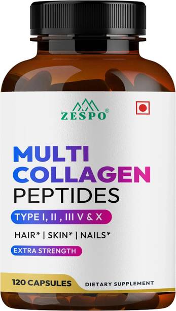 ZESPO Multi Collagen Peptides Supplement Type I, II, III, V & X For Hair & Skin Health