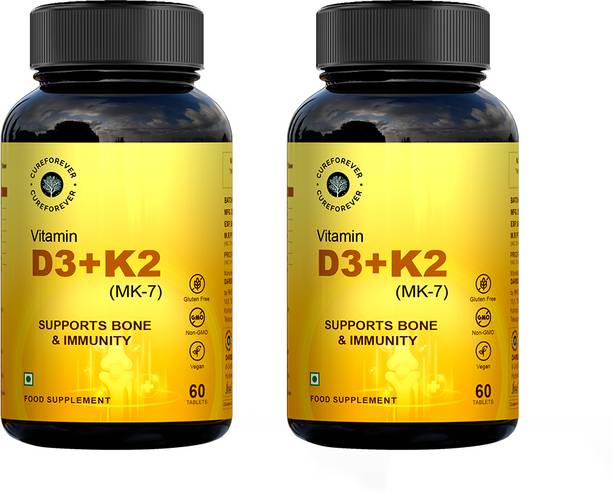 CureForever Vitamin D3 Supplement Supports Bone & Immunity, Vitamin D3 K2 for Men & Women