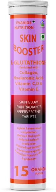 EVAAIDE Glutathione, Collagen Builder, Hyaluronic Acid, Vita C Skin Glow_ORANGE_15T