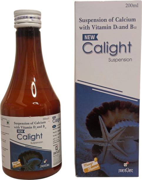 Namcare Biotech Calight Calcium Vitamin D3 B12 Syrup for Bone & Muscle Health Support