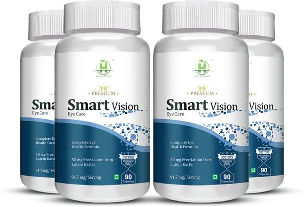 Healthy Nutrition Smart Vision 90 Capsules with Zeaxanthin Eye Care Supplement Pack of 4
