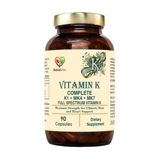 Nutraliebe Vitamin K Complex High Potency Includes Vitamin K1 & Vitamin K2 MK-4 MK-7