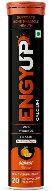 ENGYUP Calcium and Vitamin D3 Effervescent Tablets, For Strong Bone, Joints & Muscle