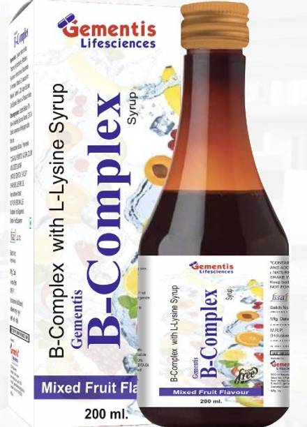 gementis MIX FRUIT FLAVOUR SUGAR FREE B-COMPLEX SYRUP 200 ML
