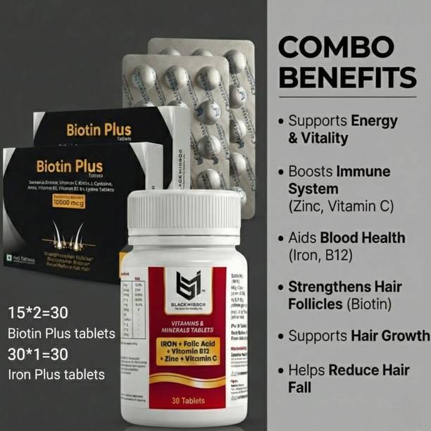 Black mirror IRON BIOTIN FOLIC ACID VITAMIN C E B3 B5 B12 L-LYSIN-CYSTEINE ZINC