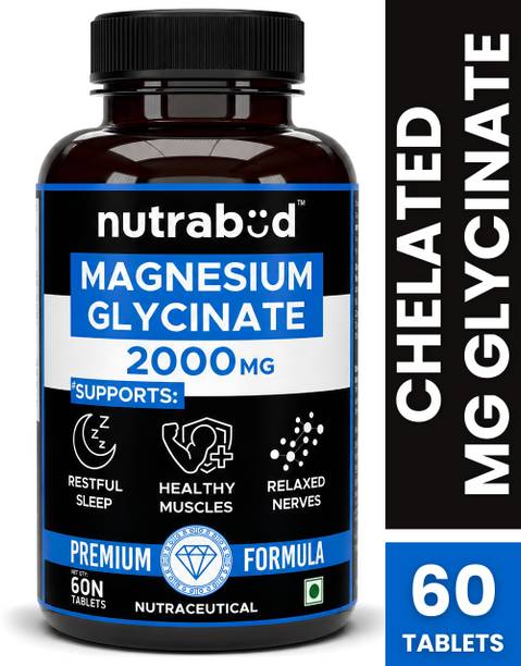 Nutrabud Magnesium Glycinate 2000mg - 100% RDA - For Better Sleep & Muscle Recovery