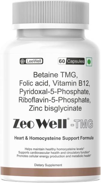 zeowell TMG Betaine 500mg Active B Vitamins Complex | L-Methylfolate , Methyl B12, Zinc