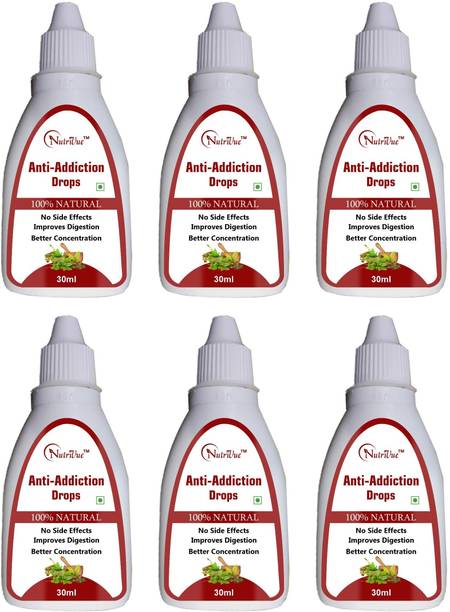 Nutrivue Anti Addiction Drops Improve Digestion Better Concentration (6x30ml)