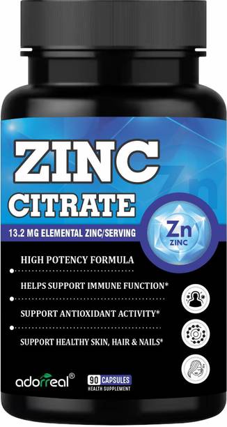 Adorreal Zinc Citrate Capsules 90 Veg Capsules