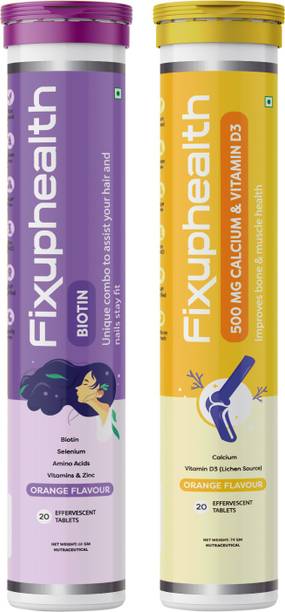 FIXUPHEALTH Biotin Selenium Amino acids Vitamin and Zinc & Calcium 500mg and Vitamin D3
