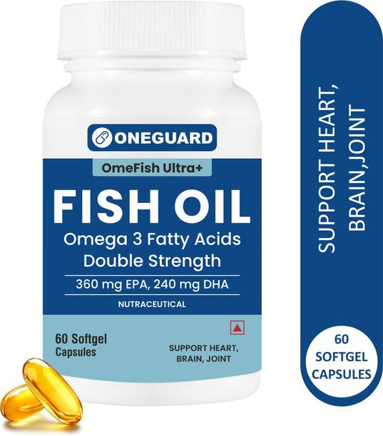 Oneguard Fish Oil Double Strength Omega-3 (360mg EPA&240mg DHA) for Heart & Joint Health