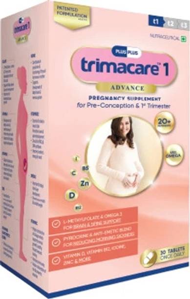 Plus Plus Lifesciences LLP Trimacare 1 Prenatal Multivitamin for Pregnancy L-Methyl Folate,Folic Acid, PC-1