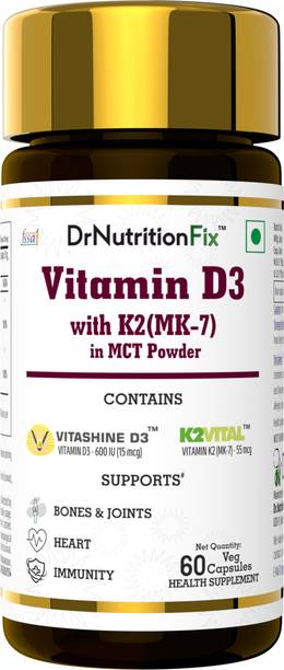 DrNutritionFix Vitamin D3 K2 Supplement Capsule in MCT Powder