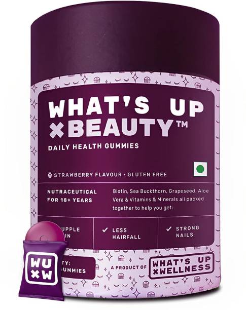 What's Up Wellness Biotin Beauty Gummies For Healthy Hair, Skin & Nails