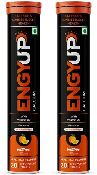 ENGYUP Calcium and Vitamin D3 Effervescent Tablets, For Strong Bone, Joints & Muscle