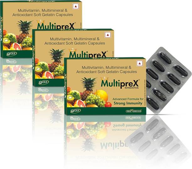 Multiprex Multivitamin & Multimineral Capsules Boost Overall Wellness-Pack of 03
