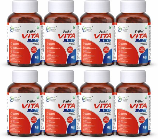 FYTIKA Vita 365, 3 in 1 Multivitamin (Pack of 8 )- 480 Tablets