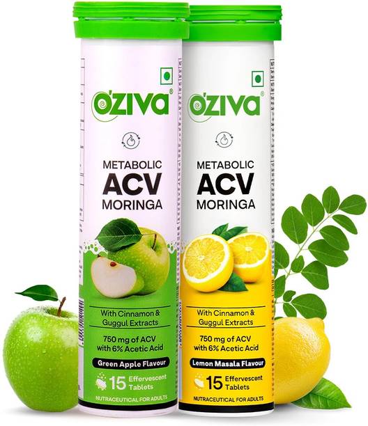OZiva ACV Moringa (Mix Flavor)To Control Cravings, Apple Cider Vinegar,No Added Sugar