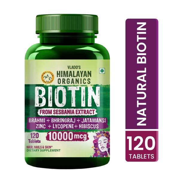 Vlado's Himalayan Organics Biotin 10000mcg for Hair Growth