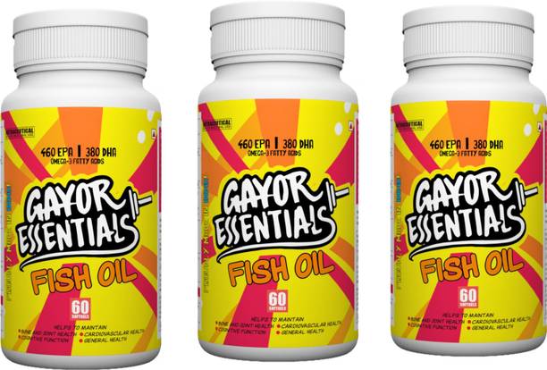 gayor essentials ?ish Oil |Omega 3 Fatty Acids,1000 mg,460mg EPA & 380mg DHA, Lab Tested