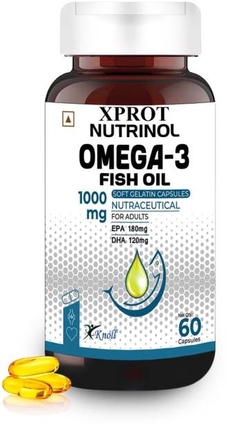 XPROT Nutrinol Omega 3 Fish Oil 1000mg for Stamina,Bone,Joint,brain,eye,heart