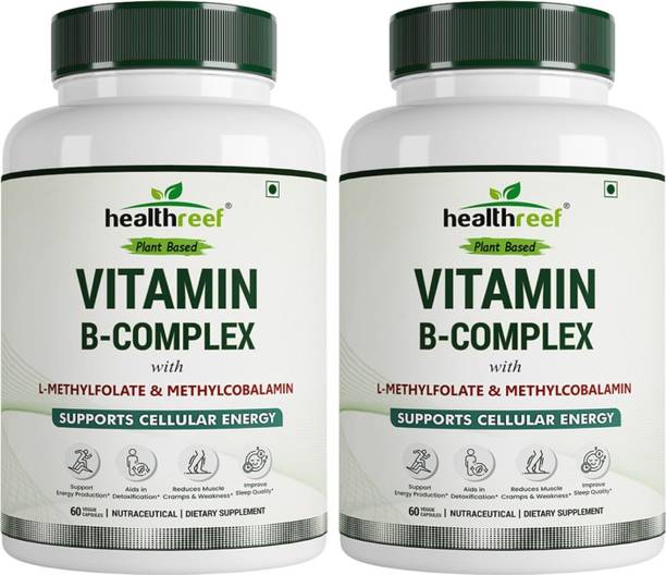 healthreef Plant-Based Bioactive B-Complex Supplement | Energy, Mood Balance & Nerve Health
