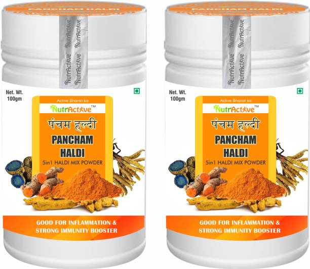 NutrActive Pancham Haldi (Organic Haldi Powder)- Immunity Booster, Anti-Oxidant Turmeric