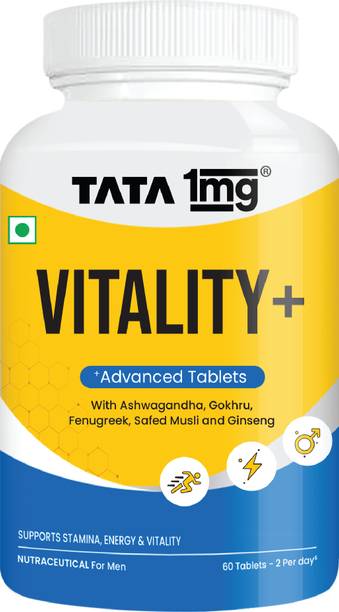 TATA 1mg Testosterone Booster Advanced Tablet, Supports Strength & Stamina, For Men