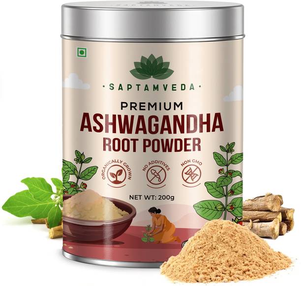 Saptamveda Premium Organic Ashwagandha Powder Tin |Withania Somnifera | For Men And Women